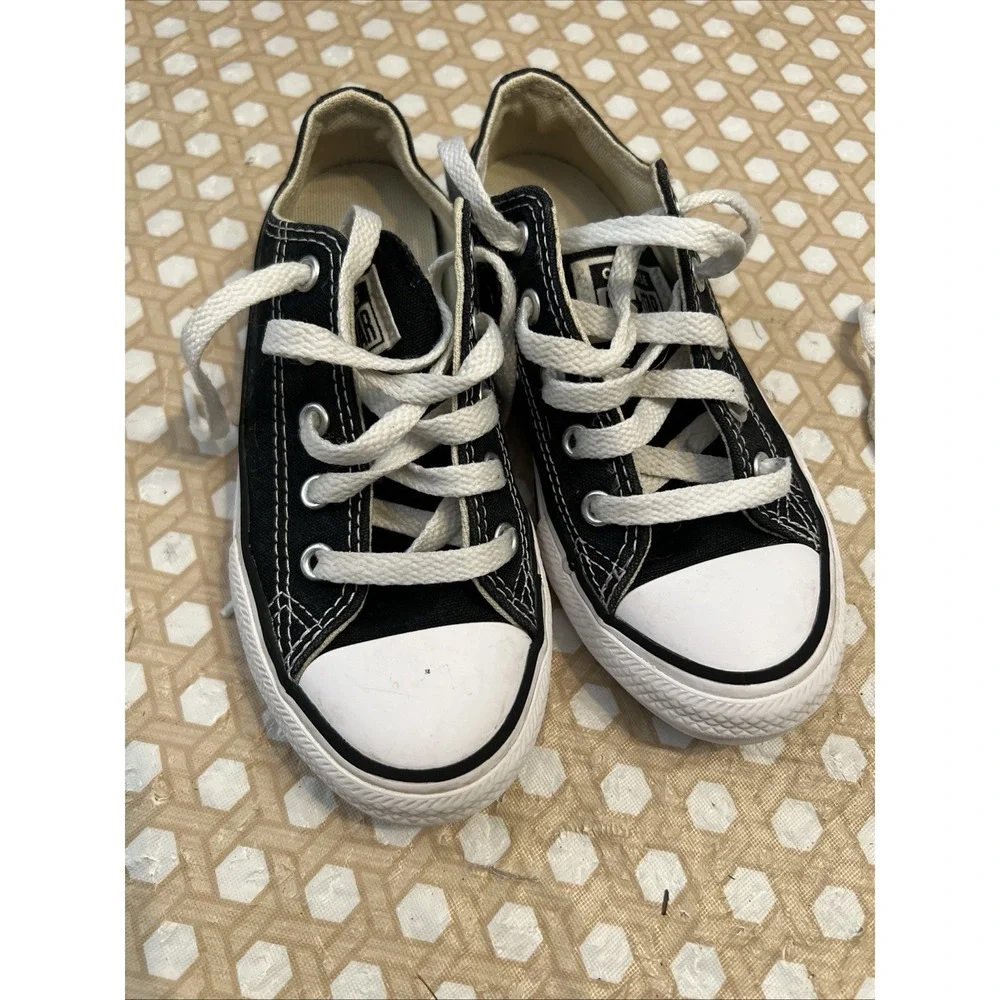 Converse Kids Shoes Boys Size 12 Black Low Top